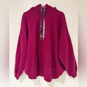 Savage X Fenty By Rihanna Oversize Hoodie Sweatshirt Women's S Burgundy Maroon